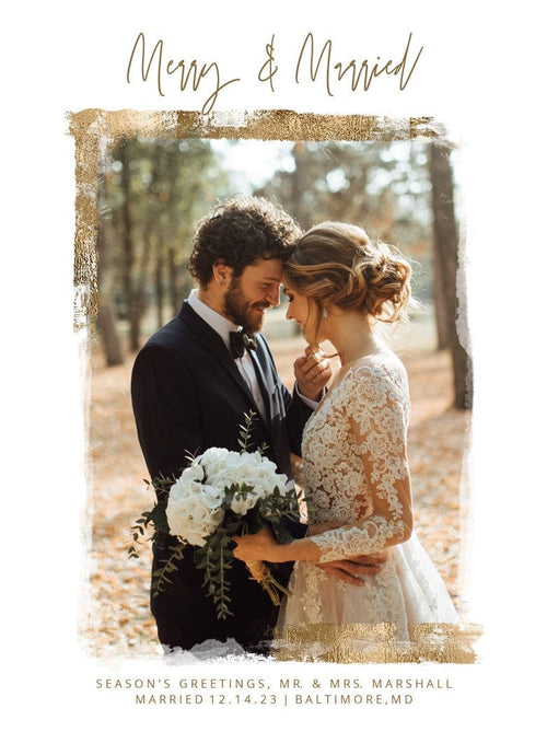 Rustic Gold-Postcards-Nations Photo Lab-Portrait-White-Just Married-Nations Photo Lab
