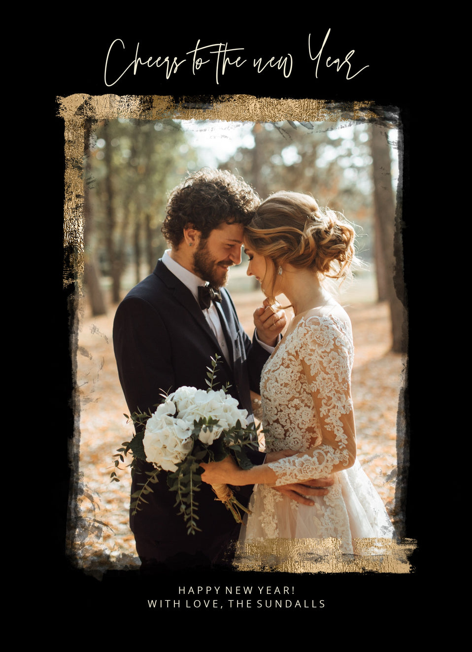 Rustic Gold-Postcards-Nations Photo Lab-Portrait-Black-Happy New Year-Nations Photo Lab