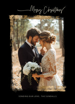 Rustic Gold-Postcards-Nations Photo Lab-Portrait-Black-Merry Christmas-Nations Photo Lab