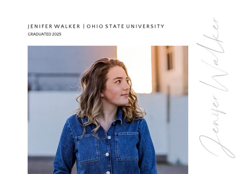 Simple & Script Graduation Announcement Card