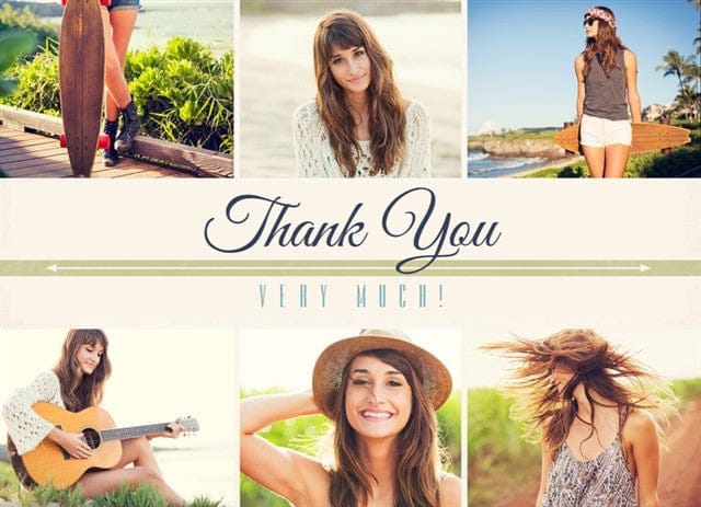 Traditional Script Thank You Graduation Thank You Card