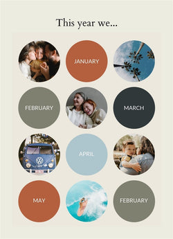 Year in Circles Holiday Card
