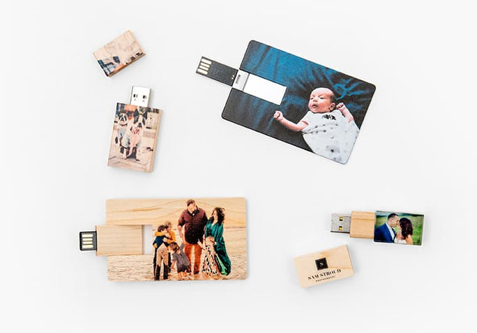 Custom USB Drives - Personalized Photo USB Drives - Wooden USBs