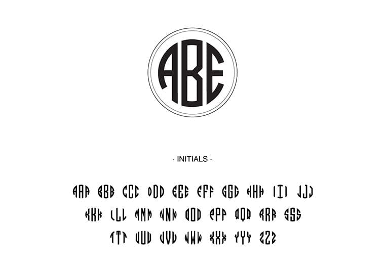 Self Inking Stamps - Bold Circle Monogram