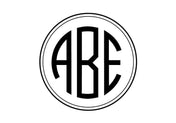Self Inking Stamps - Bold Circle Monogram-Self Inking Stamps-Nations Photo Lab-Nations Photo Lab