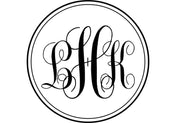 Self Inking Stamps - Script Circle Monogram-Self Inking Stamps-Nations Photo Lab-Nations Photo Lab