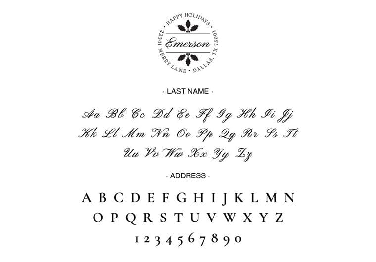 Self Inking Stamps - Mistletoe Holiday Address