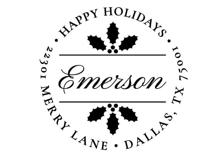 Self Inking Stamps - Mistletoe Holiday Address-Self Inking Stamps-Nations Photo Lab-Nations Photo Lab