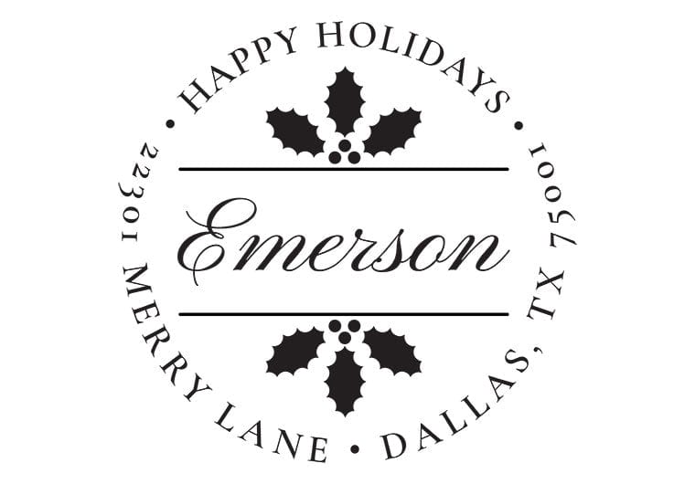 Self Inking Stamps - Mistletoe Holiday Address-Self Inking Stamps-Nations Photo Lab-Nations Photo Lab