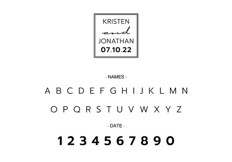 Self Inking Stamps - Modern Wedding Date-Self Inking Stamps-Nations Photo Lab-Nations Photo Lab
