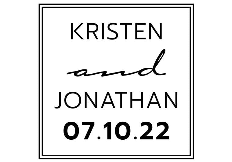 Self Inking Stamps - Modern Wedding Date-Self Inking Stamps-Nations Photo Lab-Nations Photo Lab