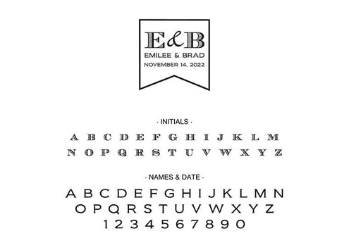 Self Inking Stamps - Initials Wedding Date-Self Inking Stamps-Nations Photo Lab-Nations Photo Lab
