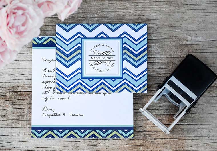 Self Inking Stamps - Flourish Wedding Date