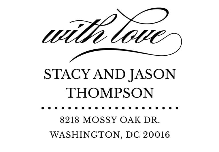 Self Inking Stamps - With Love Address