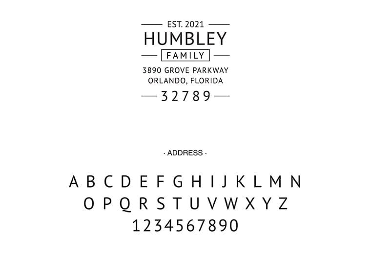 Self Inking Stamps - Family Established Address-Self Inking Stamps-Nations Photo Lab-Nations Photo Lab