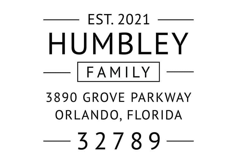 Self Inking Stamps - Family Established Address-Self Inking Stamps-Nations Photo Lab-Nations Photo Lab