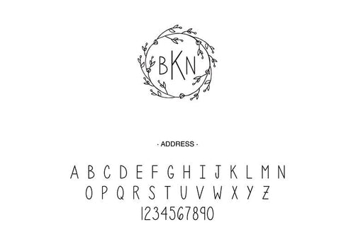 Self Inking Stamps - Modern Branch Monogram-Self Inking Stamps-Nations Photo Lab-Nations Photo Lab