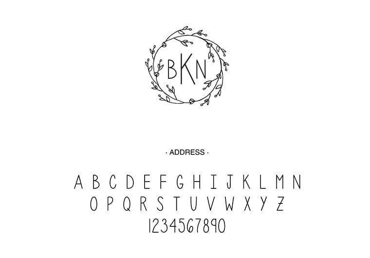 Self Inking Stamps - Modern Branch Monogram-Self Inking Stamps-Nations Photo Lab-Nations Photo Lab