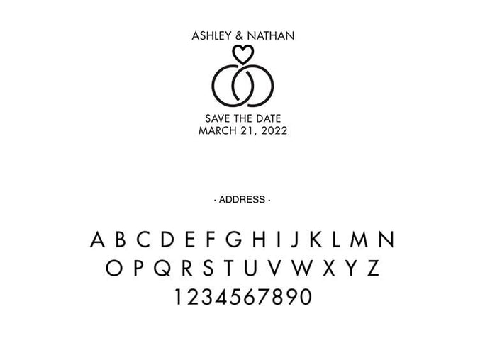 Self Inking Stamps - Wedding Rings Save The Date-Self Inking Stamps-Nations Photo Lab-Nations Photo Lab