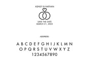 Self Inking Stamps - Wedding Rings Save The Date-Self Inking Stamps-Nations Photo Lab-Nations Photo Lab