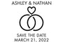 Self Inking Stamps - Wedding Rings Save The Date-Self Inking Stamps-Nations Photo Lab-Nations Photo Lab