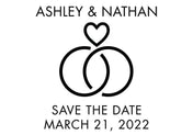 Self Inking Stamps - Wedding Rings Save The Date-Self Inking Stamps-Nations Photo Lab-Nations Photo Lab