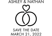 Self Inking Stamps - Wedding Rings Save The Date-Self Inking Stamps-Nations Photo Lab-Nations Photo Lab
