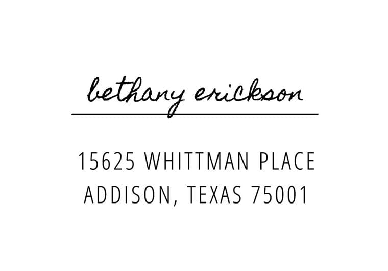 Self Inking Stamps - Whimsical Name Address-Self Inking Stamps-Nations Photo Lab-Nations Photo Lab