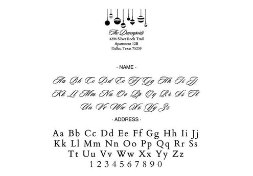 Self Inking Stamps - Ornaments Holiday Address-Self Inking Stamps-Nations Photo Lab-Nations Photo Lab