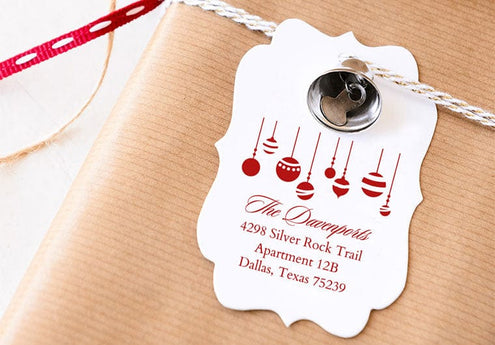 Self Inking Stamps - Ornaments Holiday Address-Self Inking Stamps-Nations Photo Lab-Nations Photo Lab