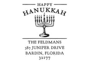Self Inking Stamps - Hanukkah Menorah Address-Self Inking Stamps-Nations Photo Lab-Nations Photo Lab