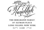 Self Inking Stamps - Scripted Hanukkah Address-Self Inking Stamps-Nations Photo Lab-Nations Photo Lab