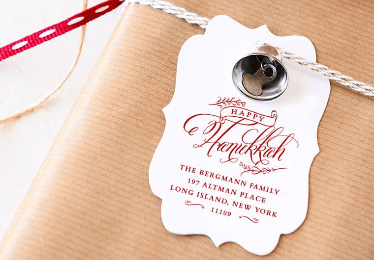 Self Inking Stamps - Scripted Hanukkah Address-Self Inking Stamps-Nations Photo Lab-Nations Photo Lab