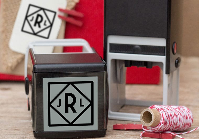 Self Inking Stamps - Bold Diamond Monogram-Self Inking Stamps-Nations Photo Lab-Nations Photo Lab