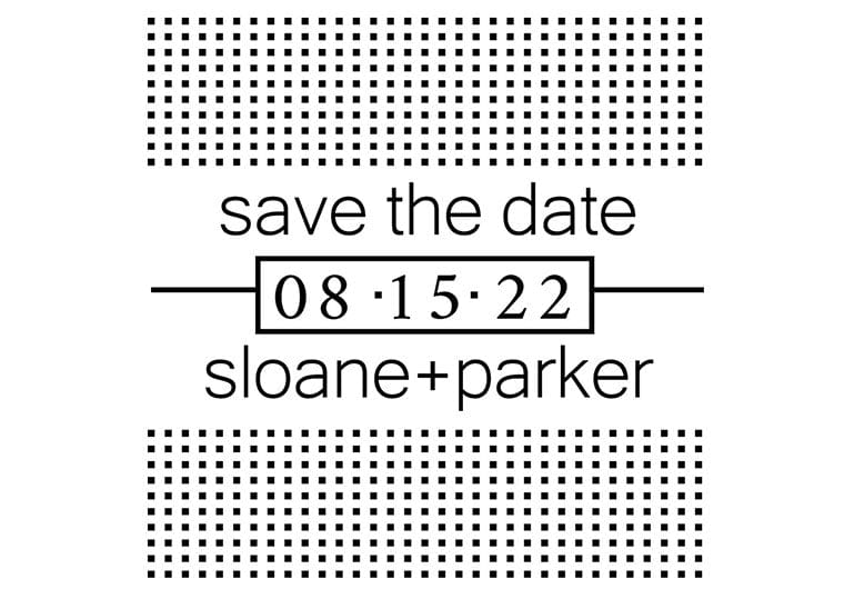 Self Inking Stamps - Dots Save The Date-Self Inking Stamps-Nations Photo Lab-Nations Photo Lab