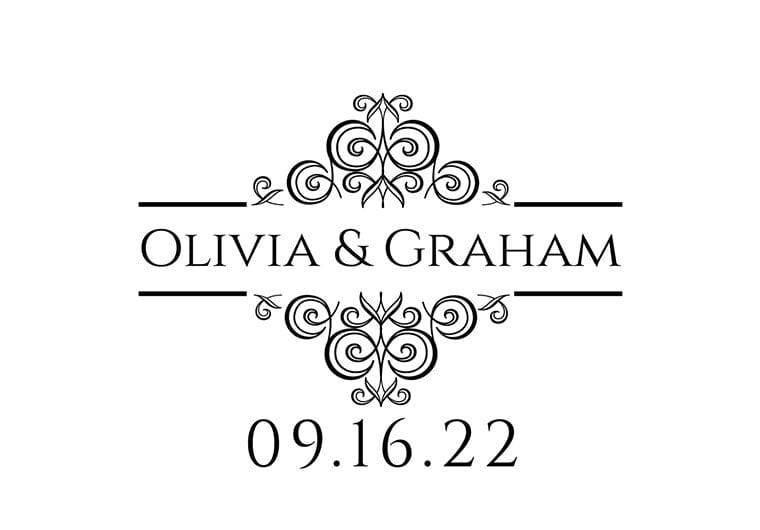 Self Inking Stamps - Traditional Wedding Date