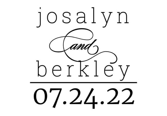 Scripty Couple Wedding Date