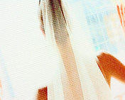 bride standing in the window on an 8x10 unstretched canvas