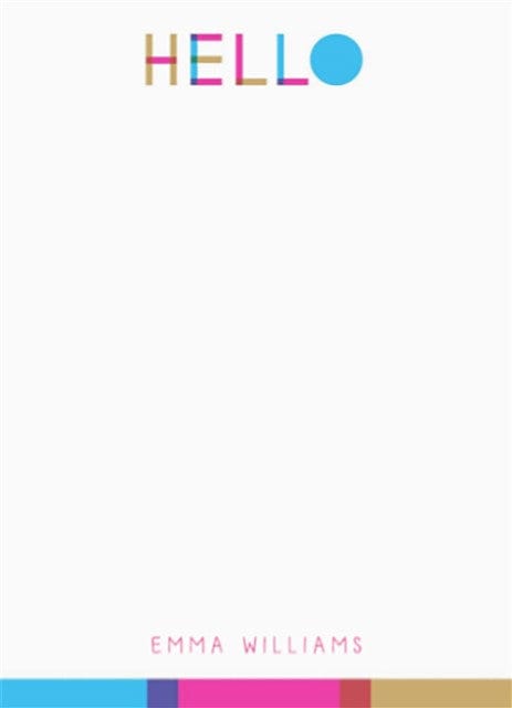 Abstract Tiles Hello-Stationery Cards-Nations Photo Lab-Portrait-Pelorous-Hello-Nations Photo Lab