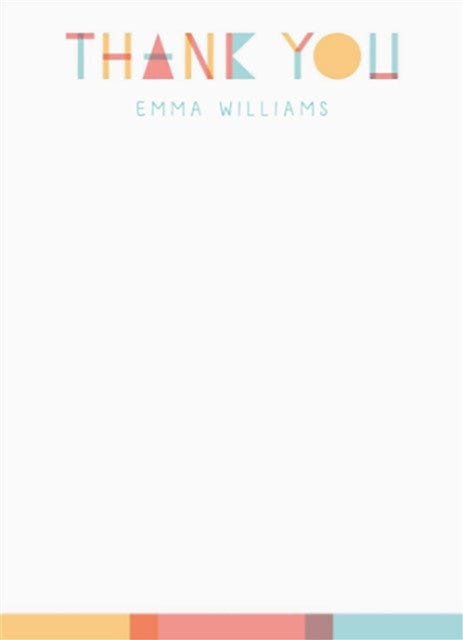 Abstract Tiles Thank You-Stationery Cards-Nations Photo Lab-Portrait-Pale Light Blue-Thank You-Nations Photo Lab