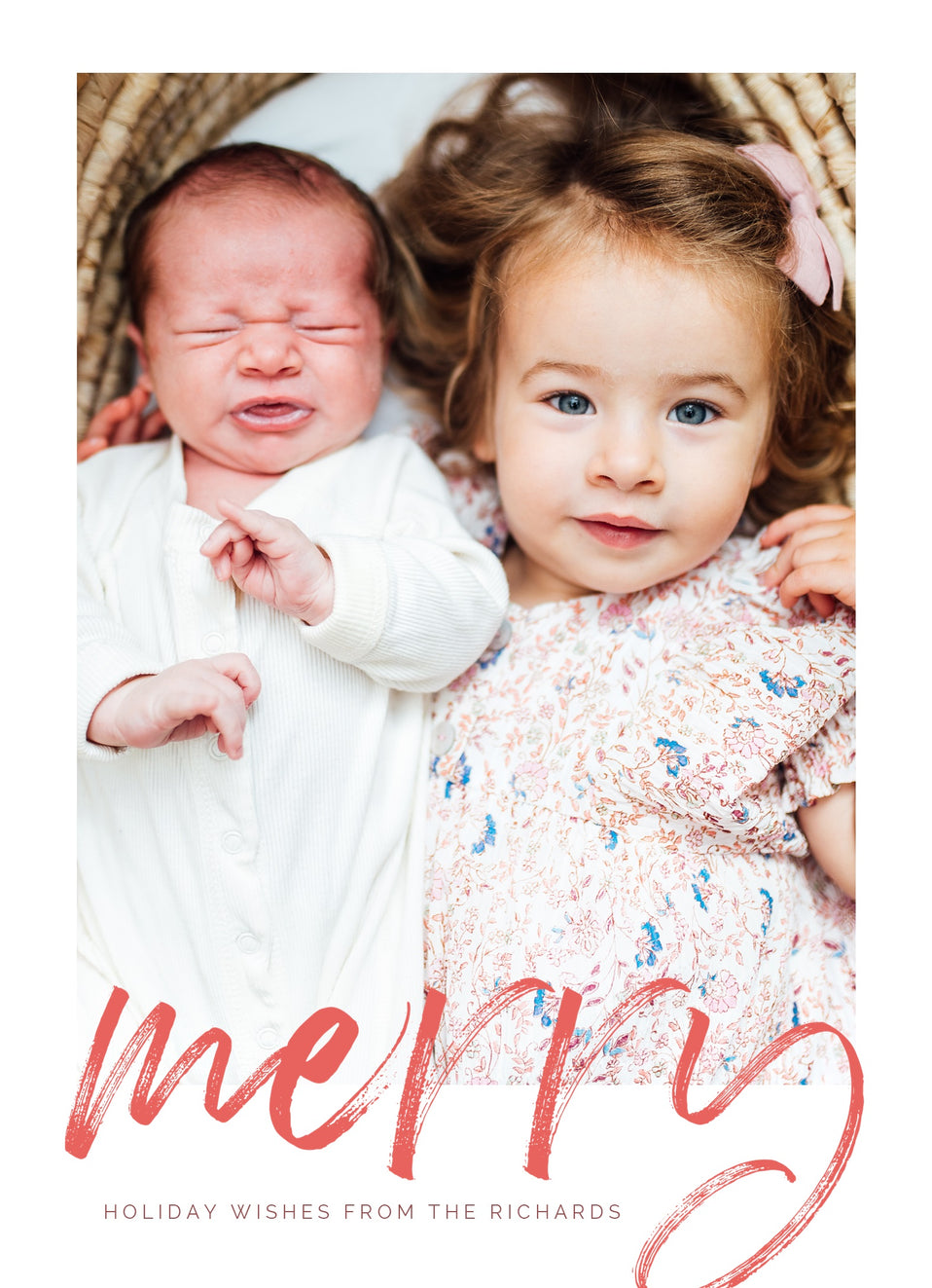 Brushstroke Wishes-Postcards-Nations Photo Lab-Portrait-Terra Cotta-Merry Christmas-Nations Photo Lab