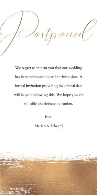 Change of Plans-Photo Greeting Cards-Nations Photo Lab-Portrait-Metallic Gold-Nations Photo Lab