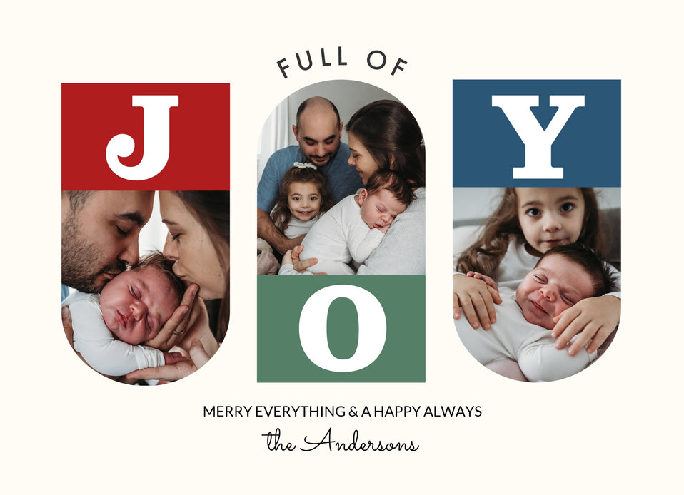 Colorblock Joy-Postcards-Nations Photo Lab-Landscape-Carnelian-Merry Christmas-Nations Photo Lab