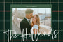 Colorful Plaid-Postcards-Nations Photo Lab-Landscape-Dark Jungle Green-Just Married-Nations Photo Lab