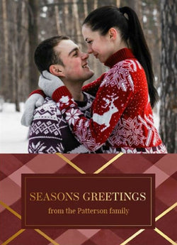 Cozy Cheer-Foil Cards-Nations Photo Lab-Portrait-Medium Carmine-Nations Photo Lab