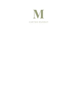 Elegant Initial-Stationery Cards-Nations Photo Lab-Portrait-Sage-Nations Photo Lab