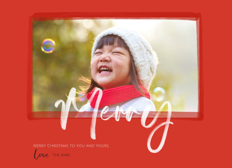 Festive Script-Postcards-Nations Photo Lab-Landscape-Persian Red-Merry Christmas-Nations Photo Lab