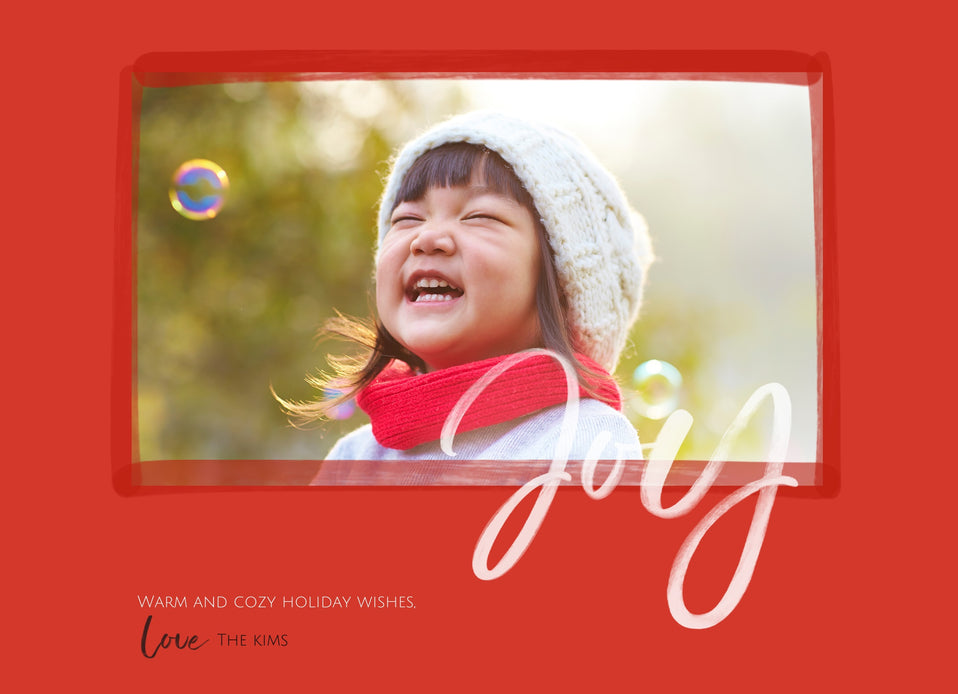 Festive Script-Postcards-Nations Photo Lab-Landscape-Persian Red-Happy Holidays-Nations Photo Lab