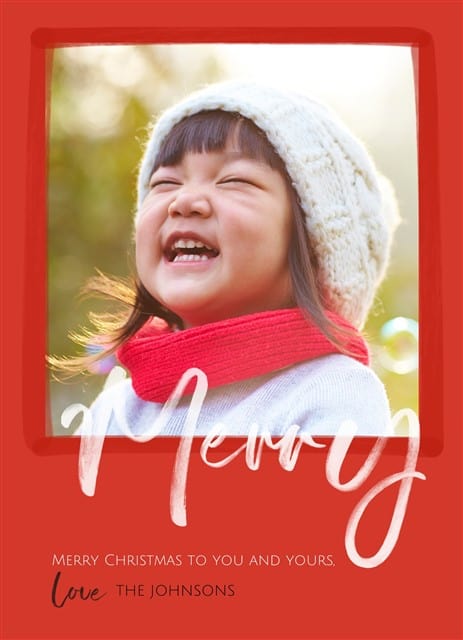 Festive Script-Postcards-Nations Photo Lab-Portrait-Persian Red-Merry Christmas-Nations Photo Lab
