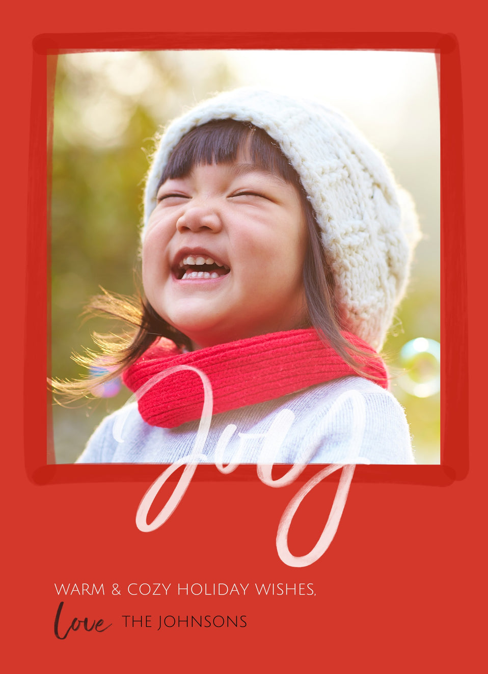 Festive Script-Postcards-Nations Photo Lab-Portrait-Persian Red-Happy Holidays-Nations Photo Lab